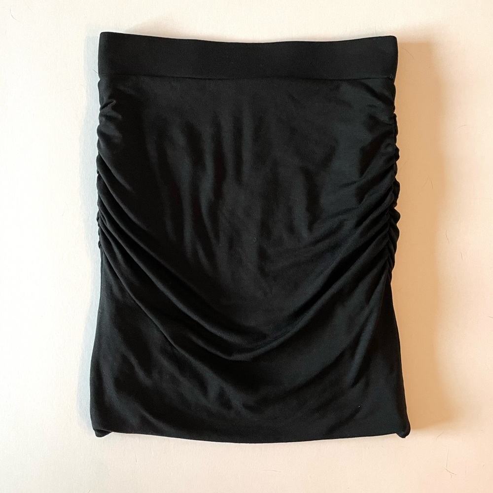Banana Republic Black Ruched Soft Knit Bodycon Mini Skirt Size XS - Picture 9 of 15